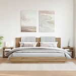 vidaXL Tables de chevet 2 Pièces chêne artisanal bois d'ingénierie