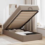 VidaXL Cadre de lit ottoman et matelas cappuccino 90x200 cm similicuir