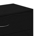 Buffet vidaXL Noir Chêne 60x30x75 cm en bois d'ingénierie