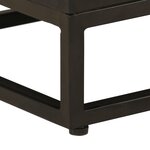 vidaXL Table de chevet noir 40x30x50 cm bois massif manguier et fer