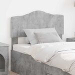 vidaXL Tête de lit Gris béton 90 cm Bois d'ingénierie