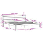 vidaXL Cadre de lit avec tête de lit sans matelas blanc 200x200 cm