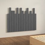 vidaXL Tête de lit murale Gris 108x3x80 cm Bois massif de pin