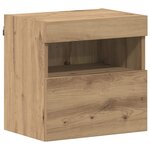 vidaXL Meuble TV avec LED 7 Pièces Chêne artisanal Bois d'ingénierie