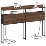 vidaXL Tête de lit de rangement Chêne marron 140 5 x 15 x 98 cm