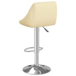 vidaXL Tabourets de bar lot de 2 crème similicuir