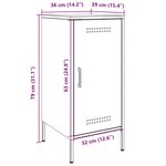 vidaXL Buffet anthracite 36x39x79 cm acier