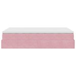vidaXL Cadre de lit ottoman avec matelas rose 120x200 cm velours