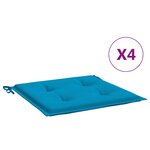 vidaXL Coussins de chaise jardin lot de 4 bleu 50x50x4 cm tissu oxford