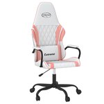 vidaXL Chaise de jeu de massage Blanc et rose Similicuir