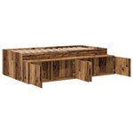 vidaXL Cadre de lit de rangement Bois ancien 90x190 cm