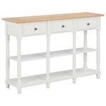 vidaXL Table console Blanc 120x30x76 cm MDF