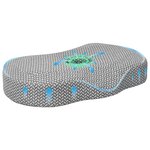 vidaXL Coussin pour le cou Gris 53 x 34 5 x 10 5 cm Polyester