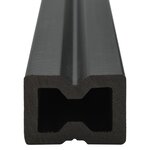 vidaXL Panneaux de terrasse creux WPC 15 m² 4 m Marron foncé