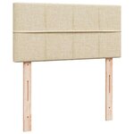 vidaXL Lit ottoman avec matelas crème 90x200 cm tissu
