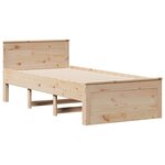 vidaXL Cadre de lit sans matelas avec tête de lit 90x190 cm pin massif