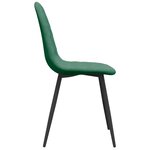 vidaXL Chaises à manger lot de 4 Vert foncé Velours