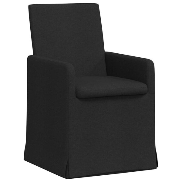 vidaXL Chaises de salle à manger 2 Pièces Noir 57 x 67 x 95 cm tissu