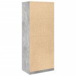 vidaXL Garde-robe gris béton 80x50x200 cm bois d'ingénierie