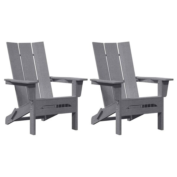 vidaXL Mobilier de jardin lounge 2 Pièces Gris clair 74.5 x 80.5 x 90cm