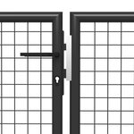 vidaXL Portail de jardin Acier 400 x 150 cm Anthracite