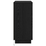 vidaXL Buffet avec LED chêne noir 71x34 5x75 cm en bois d'ingénierie