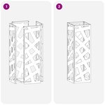 vidaXL Porte-parapluie Noir Métal Moyen Motif Support de parapluies