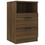 vidaXL Tables de chevet 2 Pièces Chêne marron Bois d'ingénierie