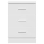 vidaXL Table de chevet Blanc 38 x 35 x 56 cm Bois d'ingénierie