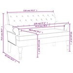 vidaXL Banc avec dossier vert foncé 120x62x75 5 cm tissu