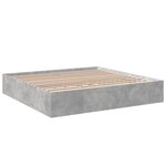 vidaXL Cadre de lit gris béton 200x200 cm bois d'ingénierie