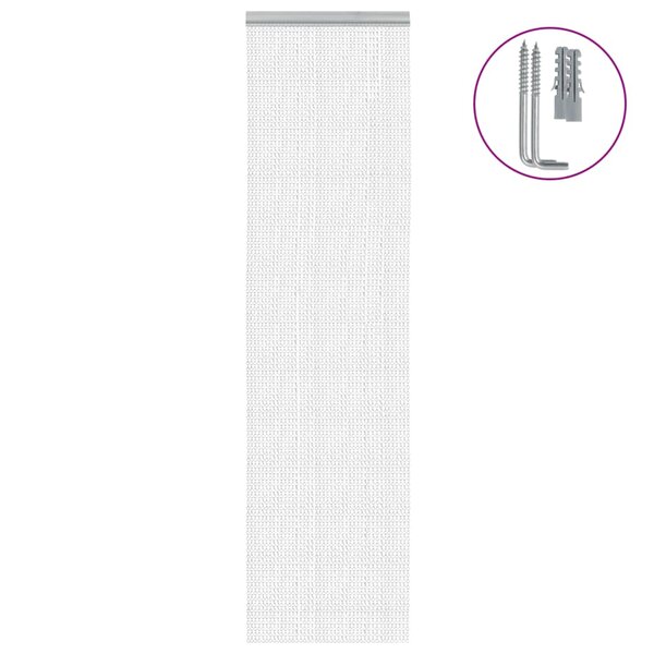 vidaXL Moustiquaire de porte à chaîne 56x202 cm aluminium