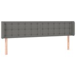 vidaXL Tête de lit à LED Gris foncé 163x16x78/88 cm Tissu