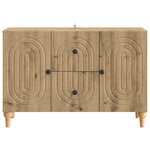 vidaXL Meuble TV Chêne artisanal 89 x 34 5 x 60 cm Bois d'ingénierie