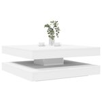 vidaXL Table basse rotative à 360 degrés blanc 90x90x34 5 cm