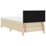 vidaXL Lit à ressorts avec Matelas & LED Crème 100x200 cm Tissu