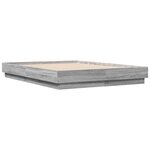 vidaXL Cadre de lit sans matelas sonoma gris 120x190 cm