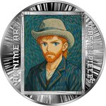 Pièce de monnaie en Argent 500 Francs g 15.57 (1/2 oz) Millésime 2025 AI-nime Art Masterpieces SELF PORTRAIT WITH GREY FELT HAT