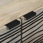 vidaXL Table basse Blanc  Noir 80 x 50 x 40 cm bois de manguier massif
