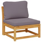 vidaXL Salon de jardin avec coussins 11 Pièces bois massif d'acacia