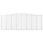 vidaXL Paniers à gabions arqués 15 Pièces 400x30x140/160 cm Fer galvanisé