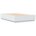 vidaXL Cadre de lit avec LED sans matelas blanc 150x200 cm
