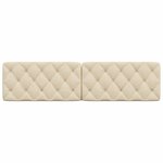 vidaXL Coussin de tête de lit crème 200 cm tissu