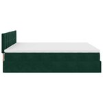 vidaXL Cadre de lit ottoman avec matelas vert foncé 200x200 cm velours