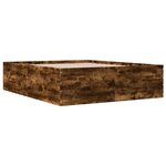 vidaXL Cadre de lit sans matelas chêne fumé 160x200 cm
