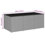 vidaXL Boîte de rangement de jardin Résine tressée 180x90x70 cm Noir