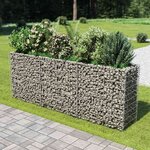vidaXL Lit surélevé à gabion Acier galvanisé 270x50x100 cm