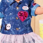Zapf Creation 829110 - Baby Born Deluxe Ensemble Robe en Jeans 43 cm