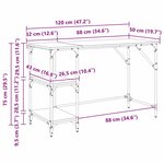 vidaXL Bureau Bois Ancien 120 x 50 x 75 cm Bois d'ingénierie