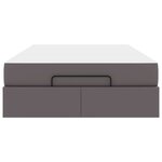 vidaXL Cadre de lit avec matelas Gris 120 x 190 cm Faux cuir